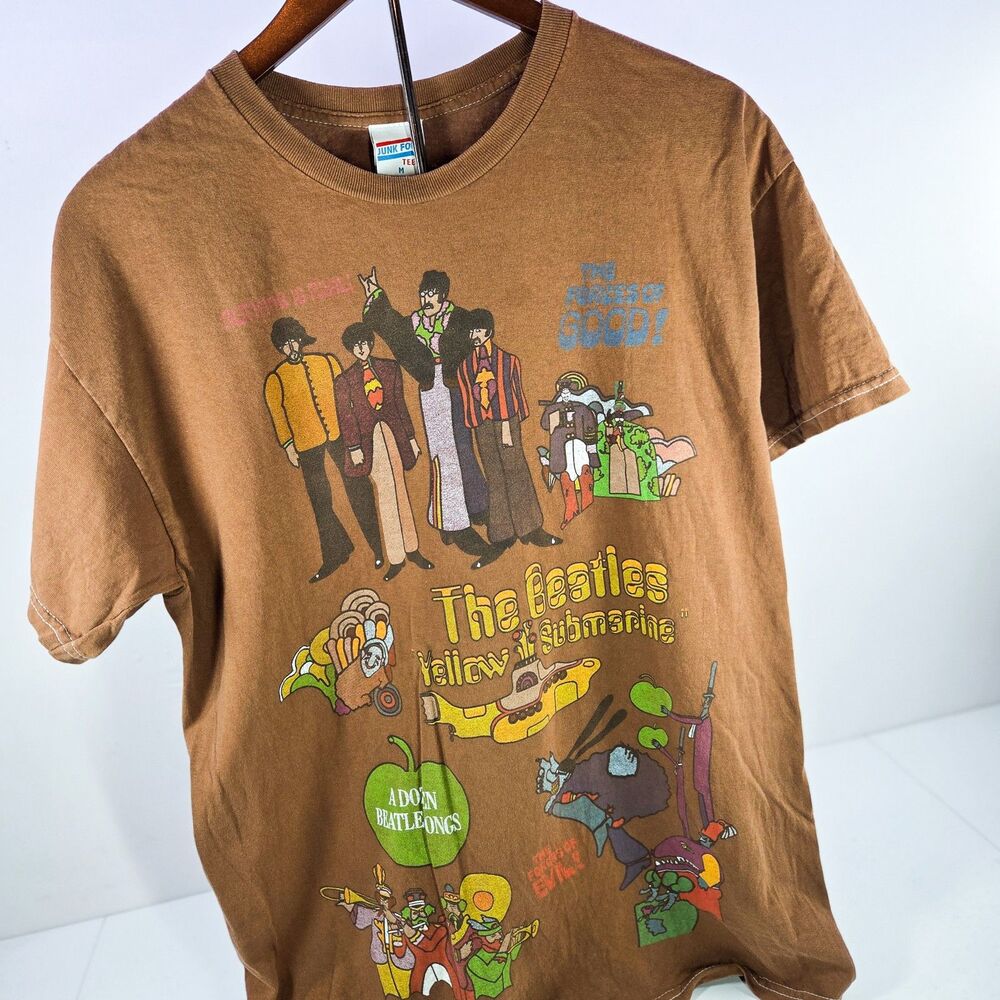Junk Food The Beatles Yellow Submarine Graphic T-Shirt Brown Size M